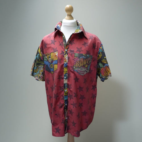 Comic book hero Neck 20" chest 132 cm/ 52" - Sew Revamp